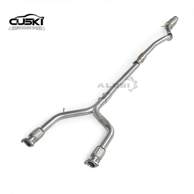 Customizable Exhaust Catback for Infiniti G37 Two Door COUPE 3.7 2009-2013 Large Caliber Pointed Front Y-shaped Pipe Heat Shield