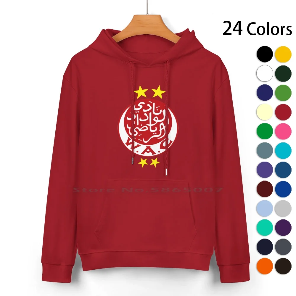 Wydad Club Athletic Morocco Cotton Hoodie Sweater 24 Colors Wydad Club Athletic Dimadimawydad Widadi Wydad Koora Botola Ultras