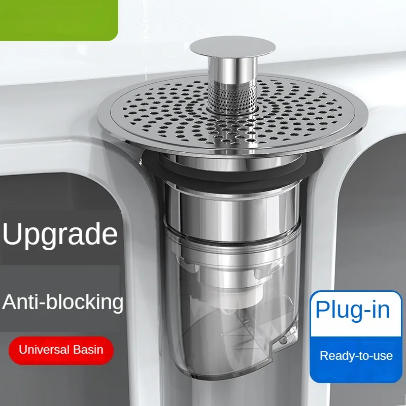 

Wash Basin Sink Leakage Plug Basin Pop-up Core Press Type Drain Accessories Anti-odour Anti-blocking Strainer Goddess