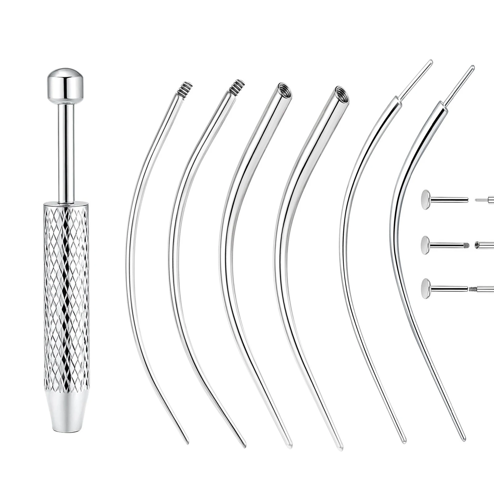 Piercing Tool Kit 316 Stainless Steel Guide Pins Threaded Inserts Professional DIY Jewelry Making Handcraft Accessories