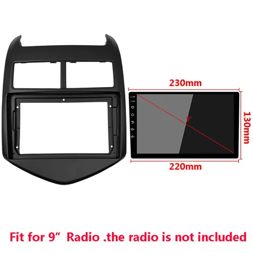 Imagen 2 del producto Fascia de Radio de coche para CHEVROLET Aveo Sonic HOLDEN Barina(TM) 2011 + Kit de marco de placa frontal de bisel de Panel de reajuste estéreo automático