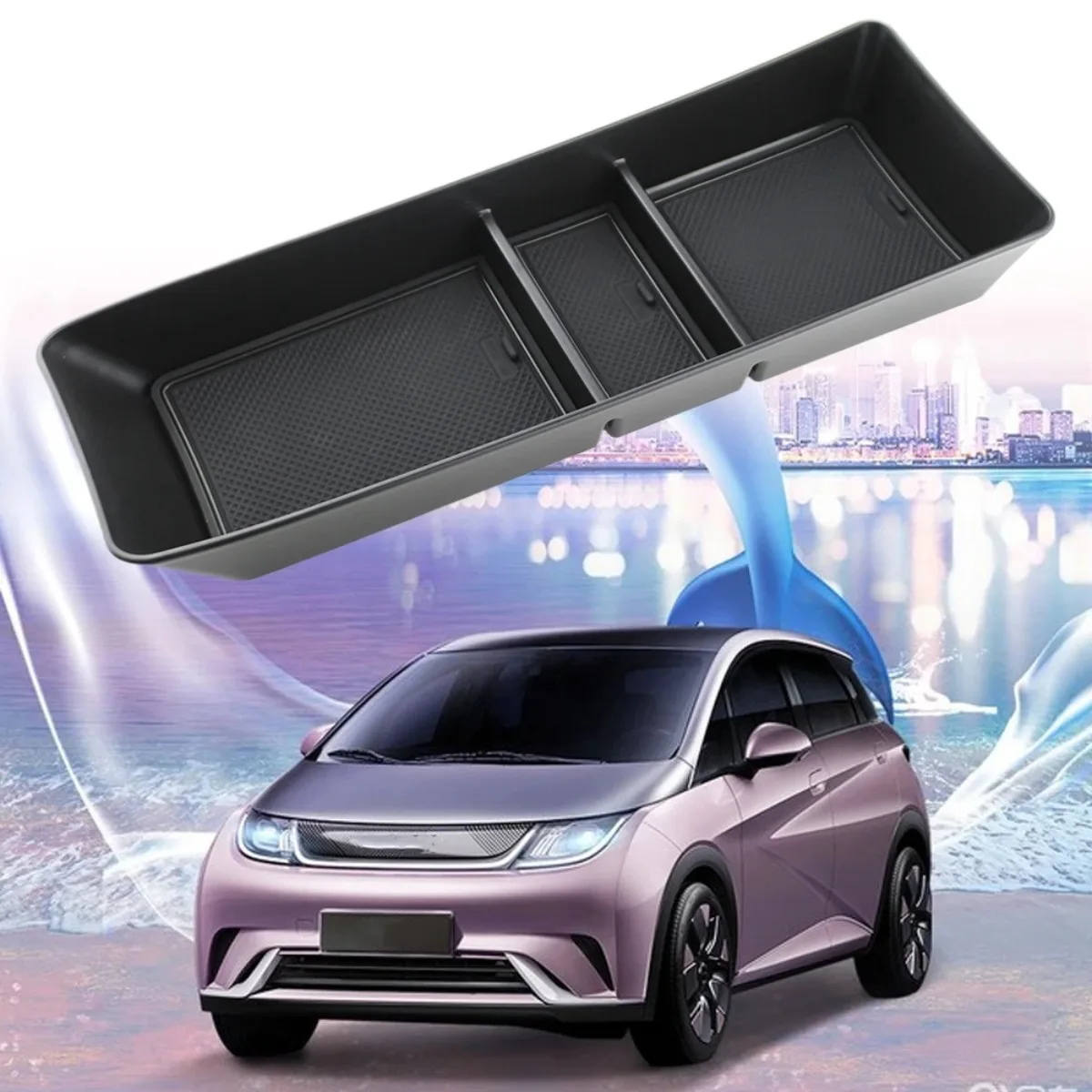 Center Console Storage Box Orgainzer Stowing Tray Plate For BYD Dolphin 2022 2023 2024 2025 Stuff Hodler Interior Accessories