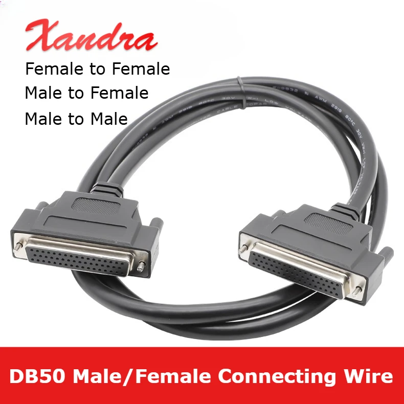 Pure copper DB50 Male to Female Connecting Wire 3-rows 50 Pin Servo Data Cable 50Pin Shielded Cable DB 50 Core Extension Line