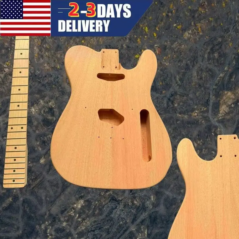 Handmade Electric Guitar To Be Assembled, Rock Jazz Style Suitable for Exercising Hands-on Ability, in Stock