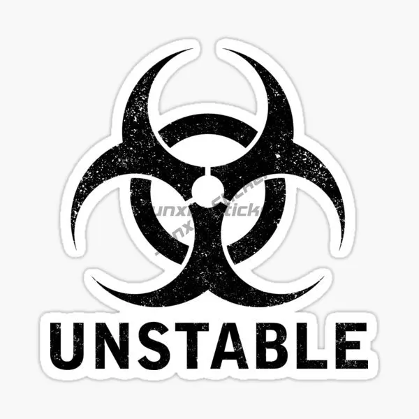 تحذير علامات الإشعاع ملصقات السيارات والشارات، ملصق فينيل مقاوم للماء ذاتي اللصق #6