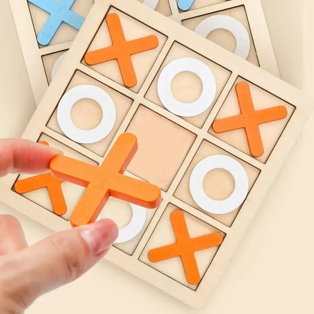 1PC Wooden Board Game Tic Tac Toe 9