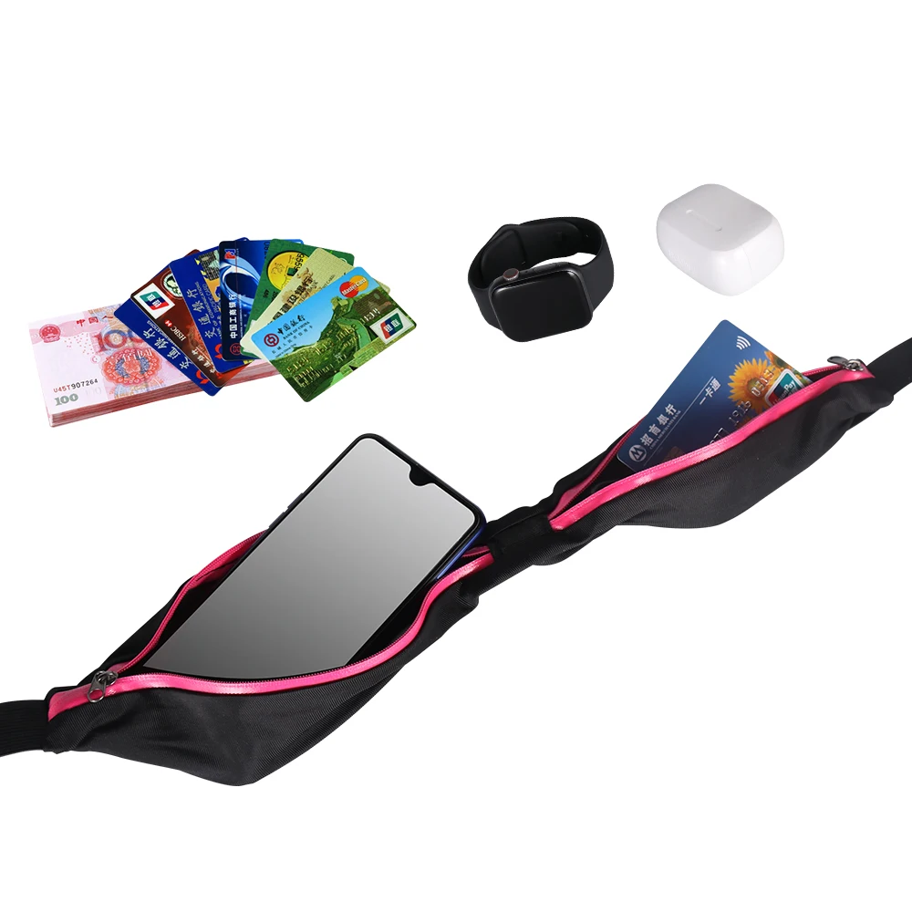 Ajustável impermeável esportes Fanny Pack, saco pequeno da cintura, bolsa do telefone, saco do Gym, grande capacidade, jogging, ciclismo, corrida