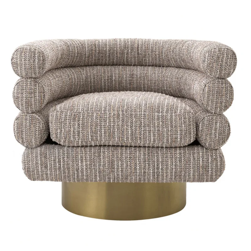 

Italian light luxury single sofa living room balcony backrest leisure chair lazy modern simple fabric armchair