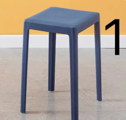 Thickened household adult high stool chair food stall outdoor non-slip anti-fall high stool square plastic stool wholesale