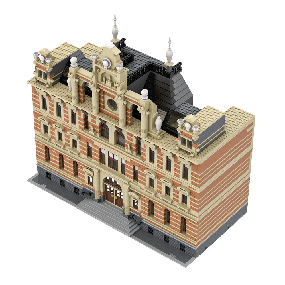 MOC 암스테르담 Droogbak 빌딩 블록 모듈형 벽돌 모델 장난감 Gfit