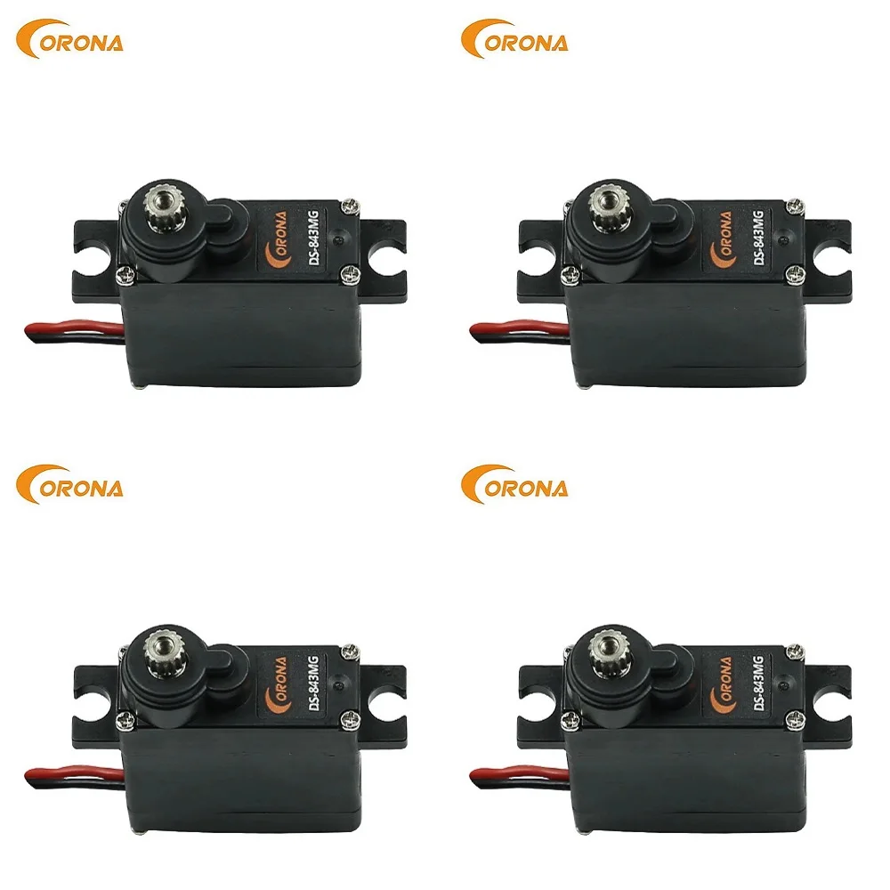 

4pcs Corona DS843MG Digital High Torque Micro Servo 4.8kg / 0.10sec / 11.5g RC Air Plane Car Boat Accessories