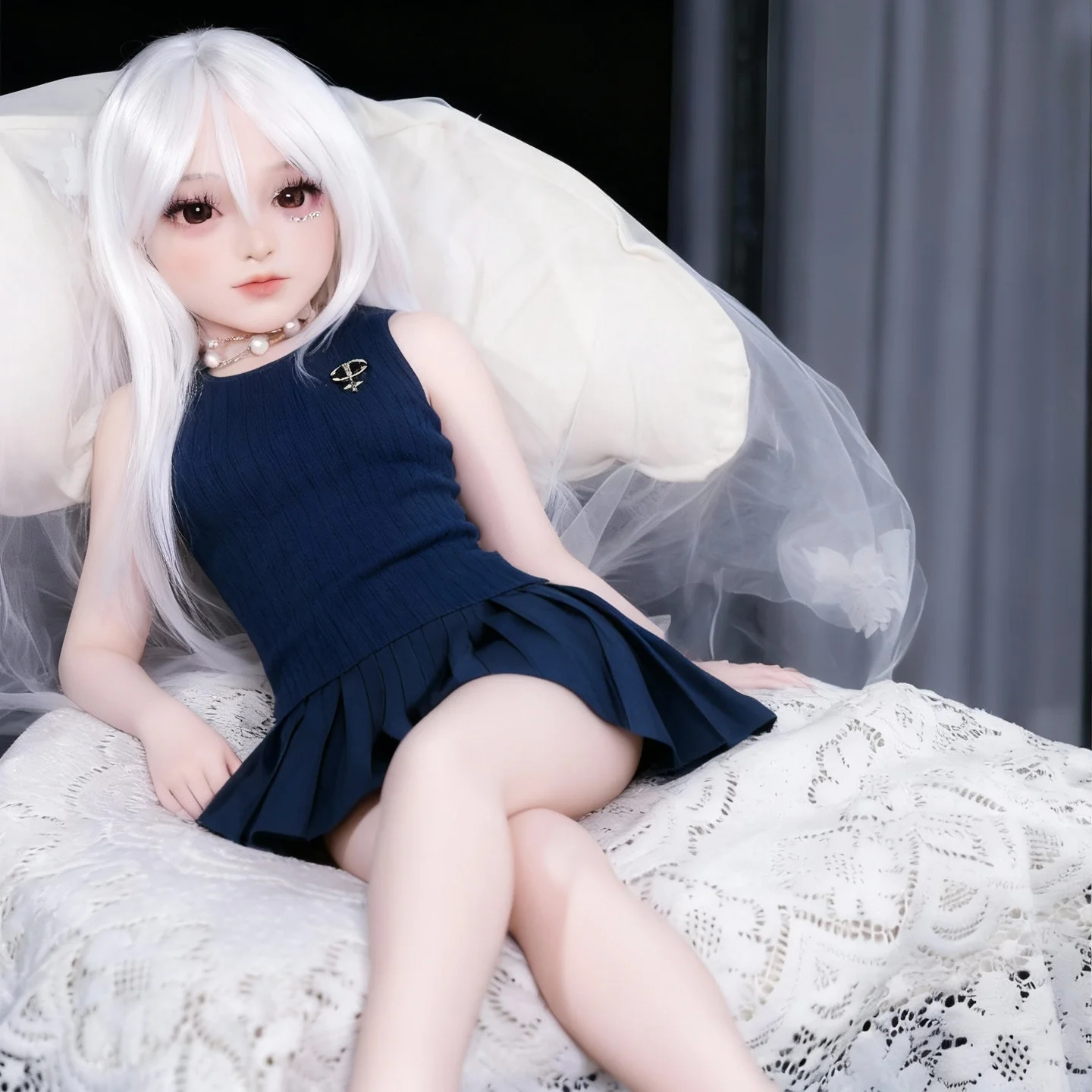 Muñeca de anime navideña, figura de acción de silicona suave de 100CM, esqueleto de metal móvil, regalo coleccionable japonés BJD