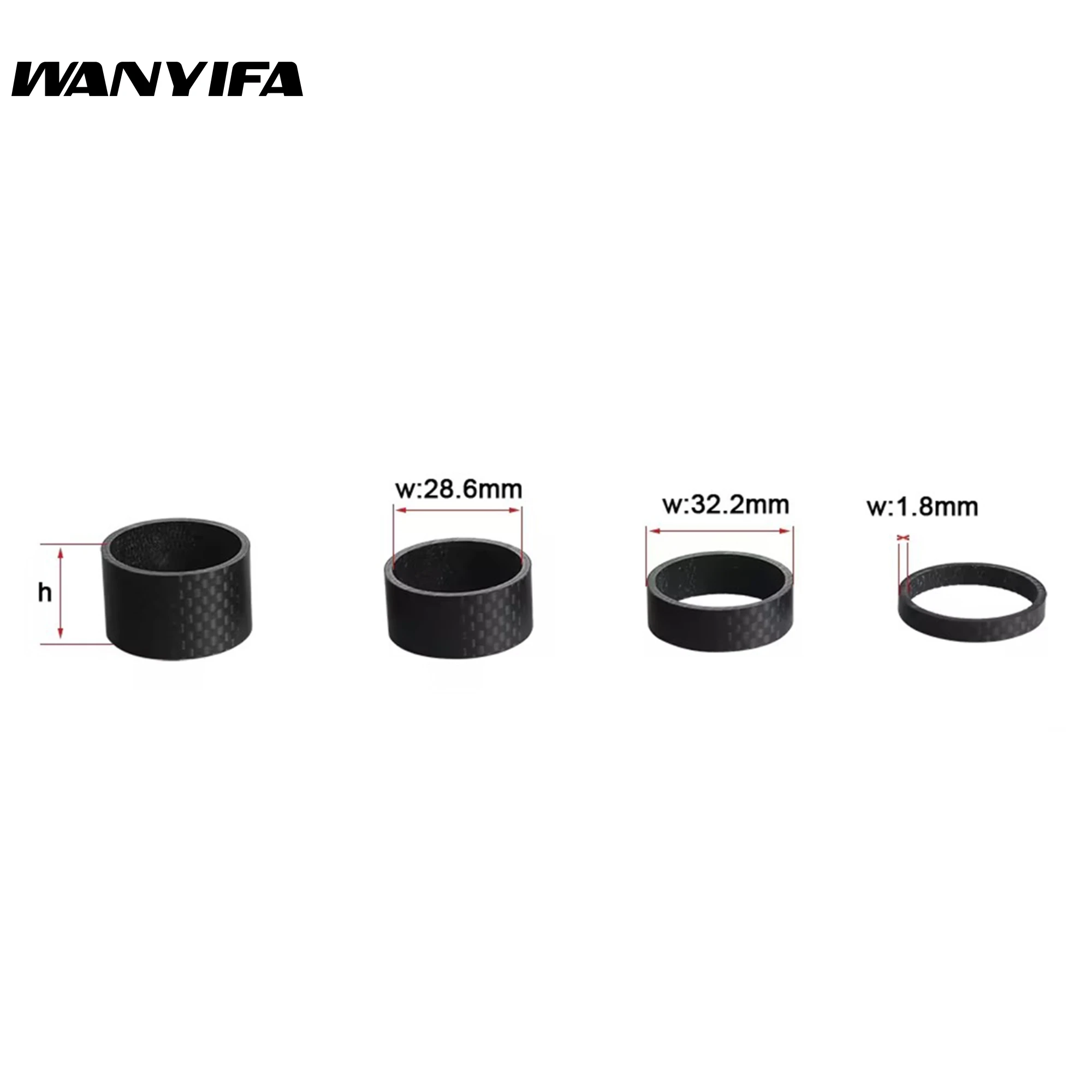 Wanyifa Bicycle Headset Carbon Washer 1-1/8\