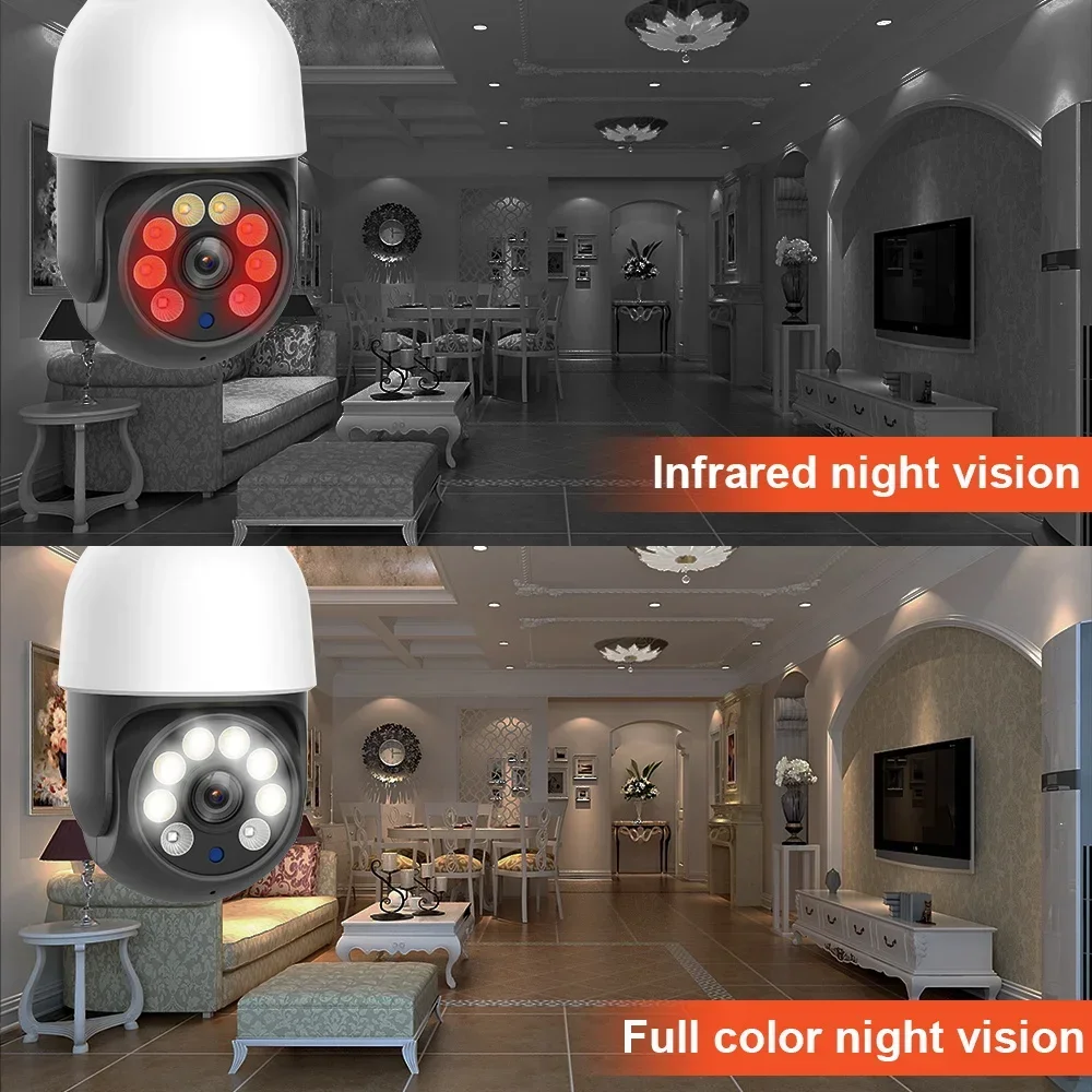 5MP 5G WIFI Bulb Camera TUYA Smart Life PTZ Outdoor Cam work with Alaxa Google Home Night Vision Human Detect Waterproof image 6