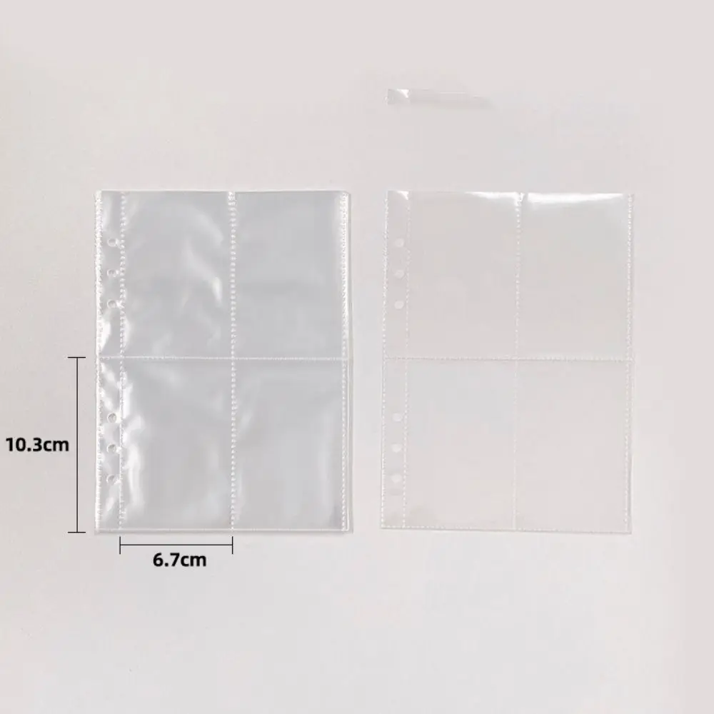 10pcs A5 Idol Photocard Holder Inner Pages Transparent Horizontal Binder Inner Pages PP 1/2/4 Grids Photocards Collect Volume