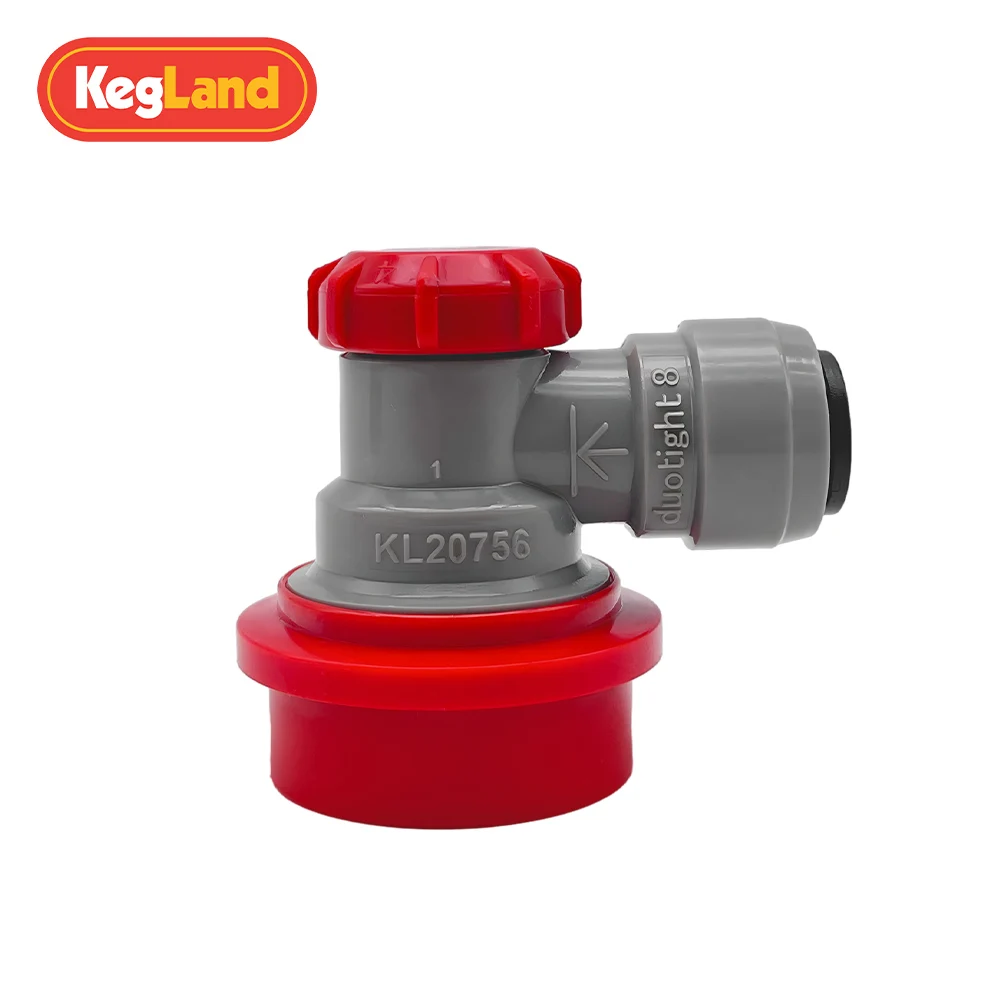 Odłącznik z blokadą kulową KegLand (szary/gaz) - Duotight 8 mm (5/16") Homebrewing