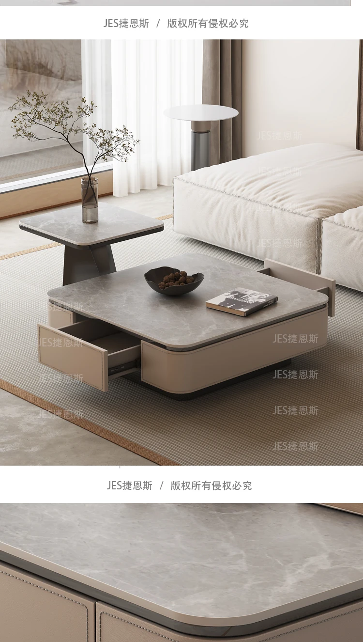Italian Minimalist Coffee Table Luxury Slate