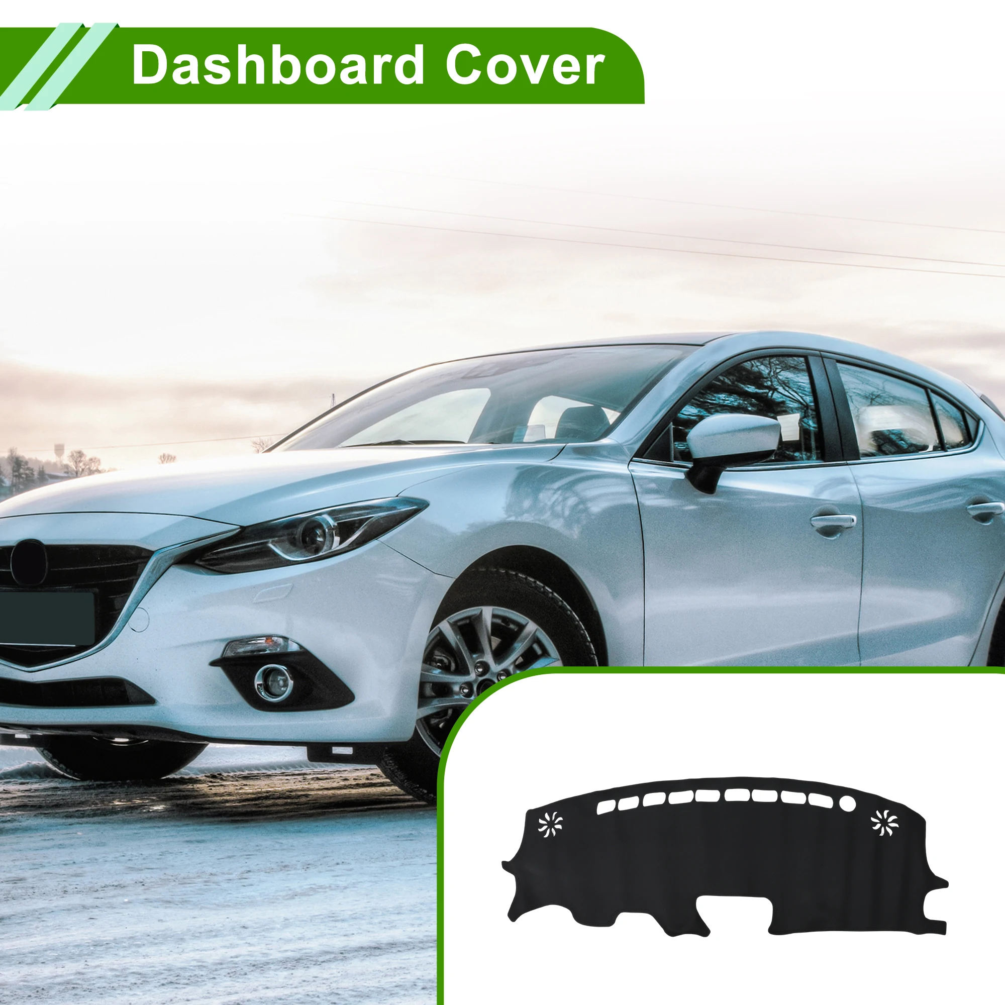 

Чехол на приборную панель UXCELL для Mazda 2 2015-2018 без HUD, из искусственной кожи, черный, 1 шт.