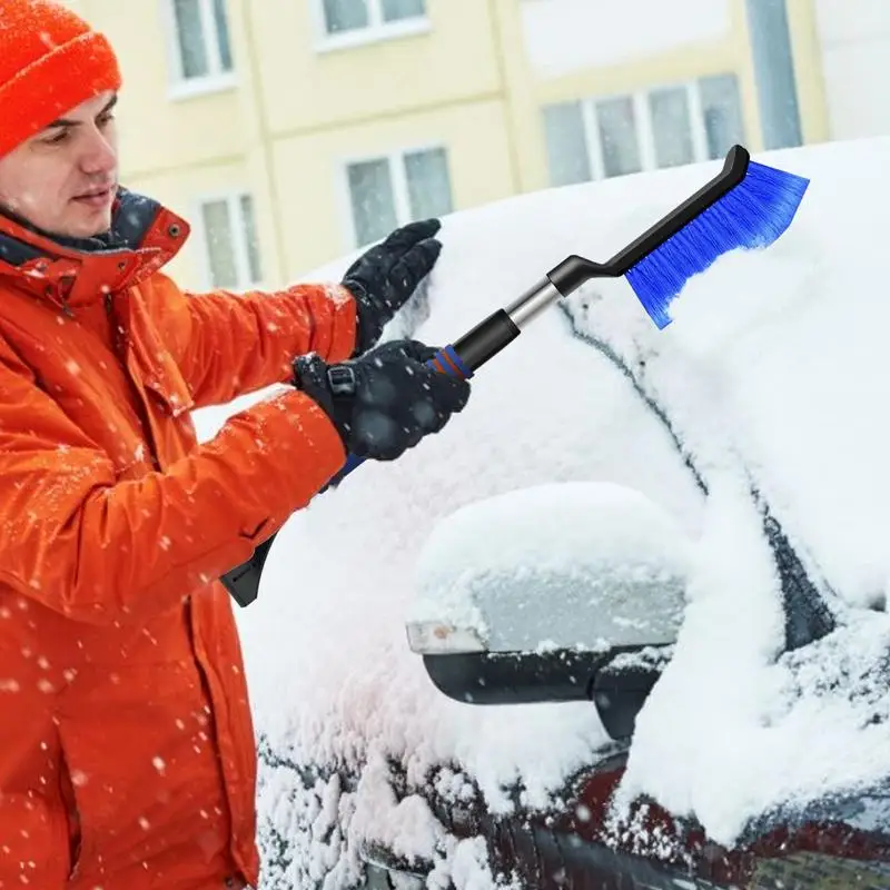 Snow Shovel for Car Anti-Freezing Anti-Cracking Utility Shovel Ergonomic Handle Long-Lasting Snow Brush for Winter Car