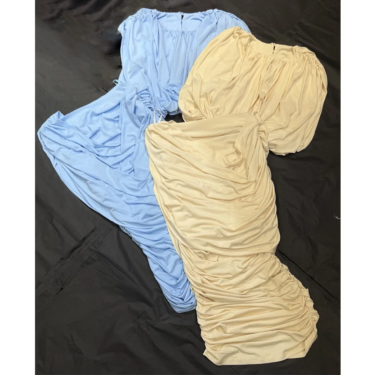 2026 summer women's top vest+pleated skirt set knitted elastic loose women's T-shirt+short skirt 2-piece set y2k New casual bra