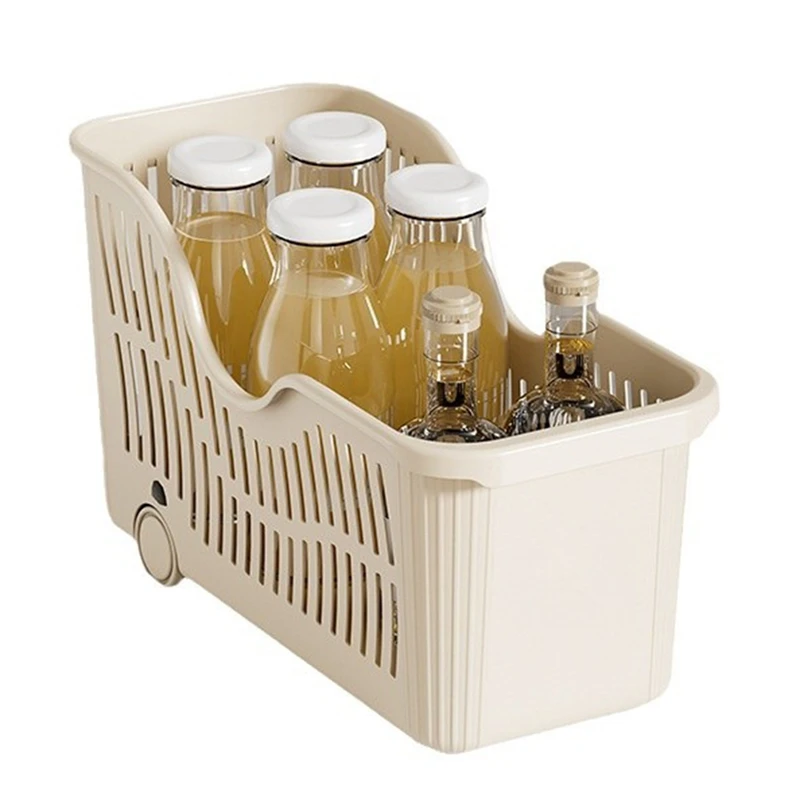 LICE-바퀴가 달린 주방 보관 바구니, 가정용 플라스틱 스낵 장난감 보관, 주방 캐비닛 보관함