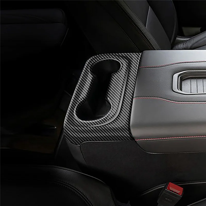 

For Chevrolet Suburban 2023+ Car Seat Back Row Water Cup Holder Cover Frame Trim Sticker Accessories