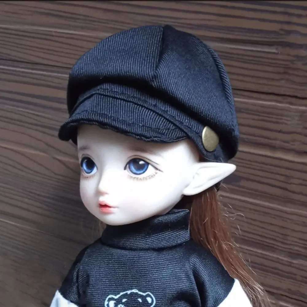 Modieuze Pop Achthoekige Cap DIY Handgemaakte Schattige Mannelijke/Vrouwelijke Pop Baret Hoed Kids Gift Speelgoed voor 1/3 1/4 1/6 Bjd Poppen