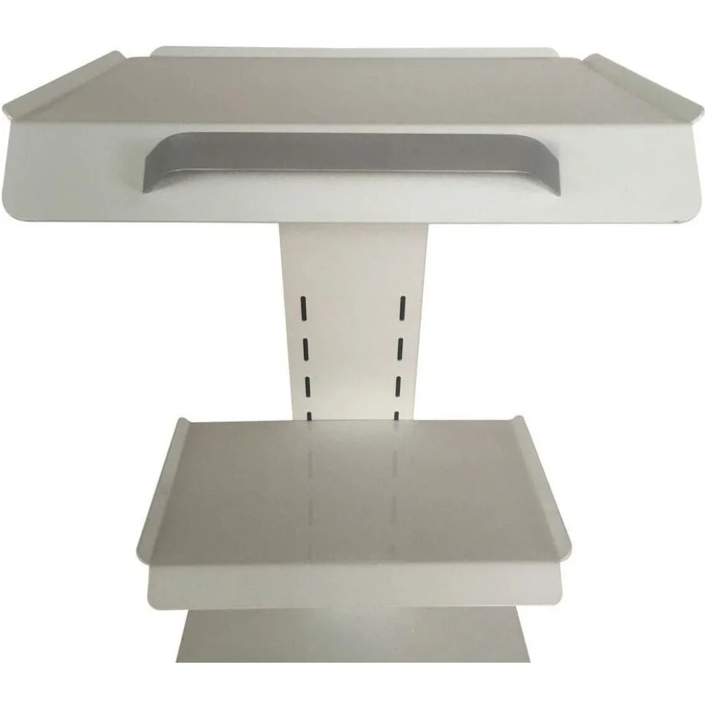 Multi-Function Trolley, 3 Layer Rolling Tray Lab Clinic Cart w/Built-in Socket, Mobile Medical Salon Organizing Cart With Wheels