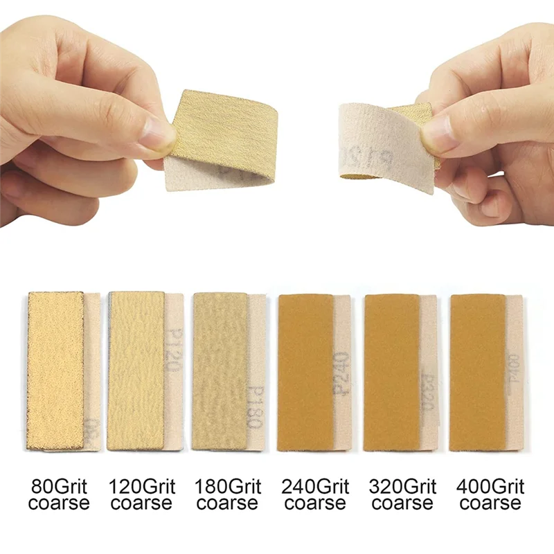 

ABUF-70Pc Sander Paper Kit,3.5X1in Hand Sanding Block For Wet Dry Hook & Loop Alumina 80 To 600 Grit Sandpaper For Wood Craft