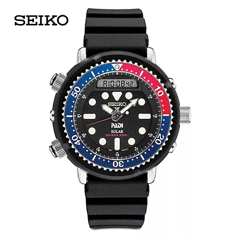 Seiko Men\'s Watch Prospex Series Solar Watches 20Bar Waterproof Luminous Quartz Watchs