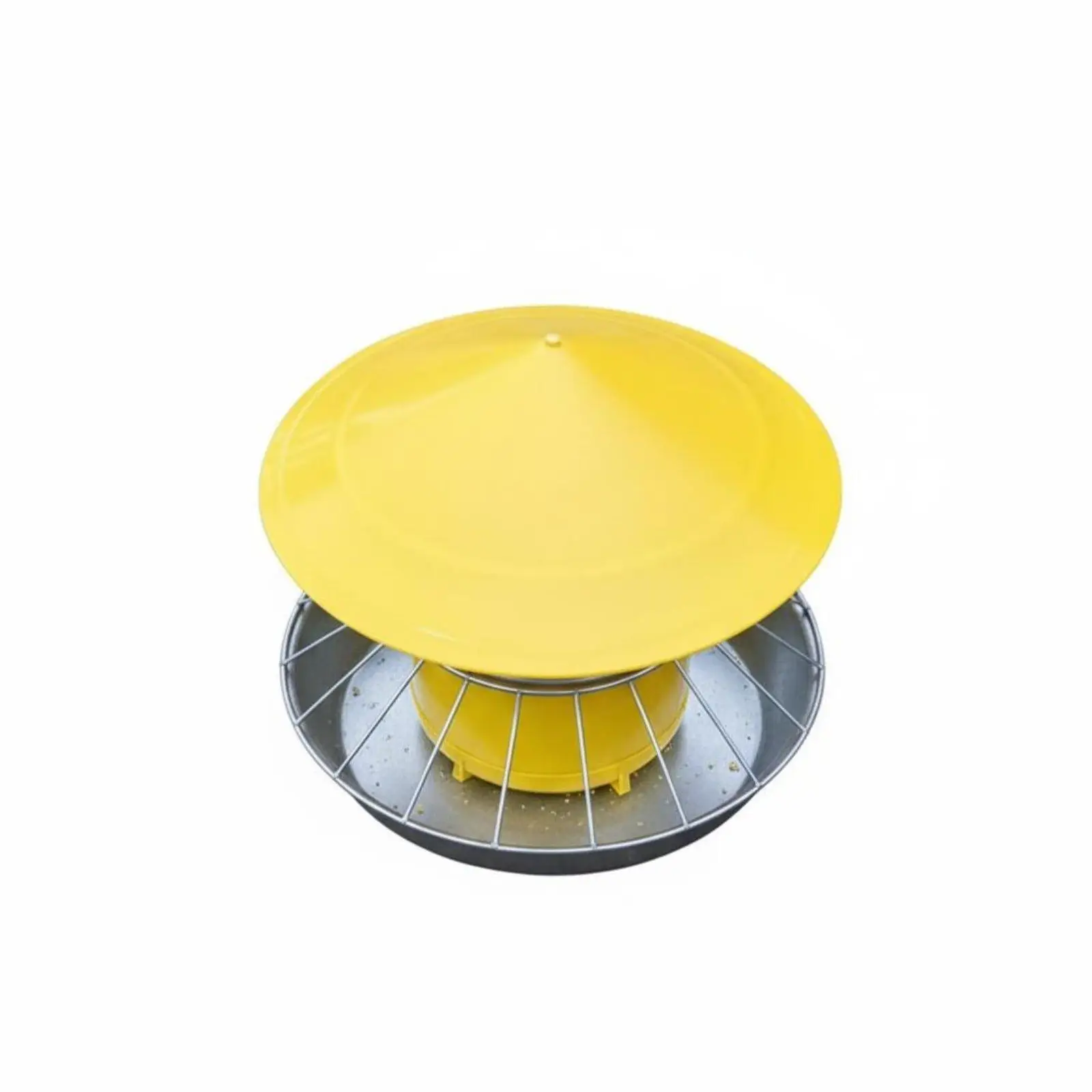 High Capacity Poultry Feeder for Chickens with Anti Waste Grid Tray Suitable for Backyard Homestead and Farm Birds