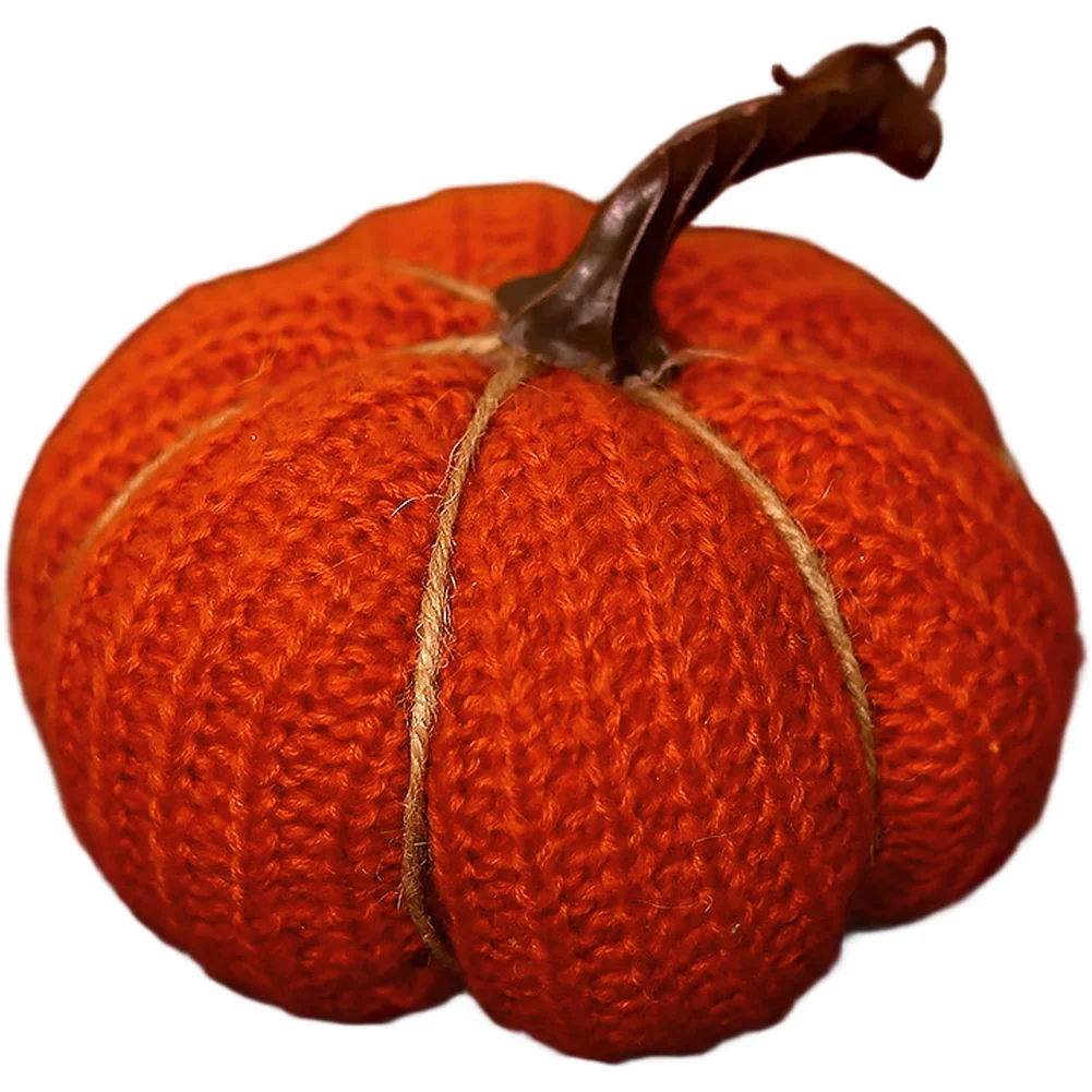 Fabric Pumpkin Decoration for Thanksgiving and Autumn Harvest Parties Cartoon Style Ornament for Tables and Shelves