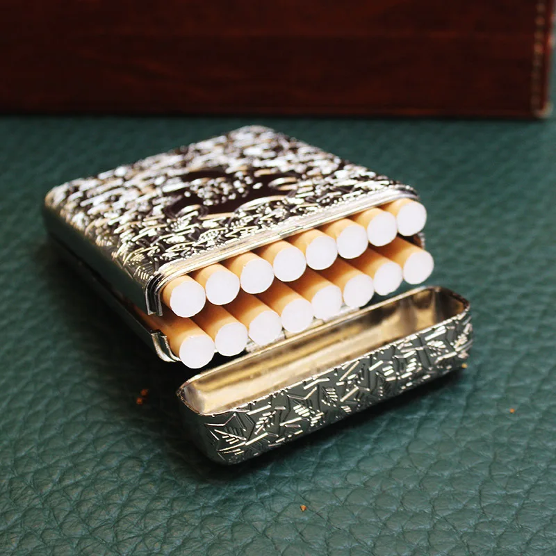 three open cigarette case Vintage Metal Flip Top Three Open Cigarette Case Double Sided King Size Portable three open cigarette case Vintage Metal Flip Top Three Open Cigarette Case Double Sided King Size Portable