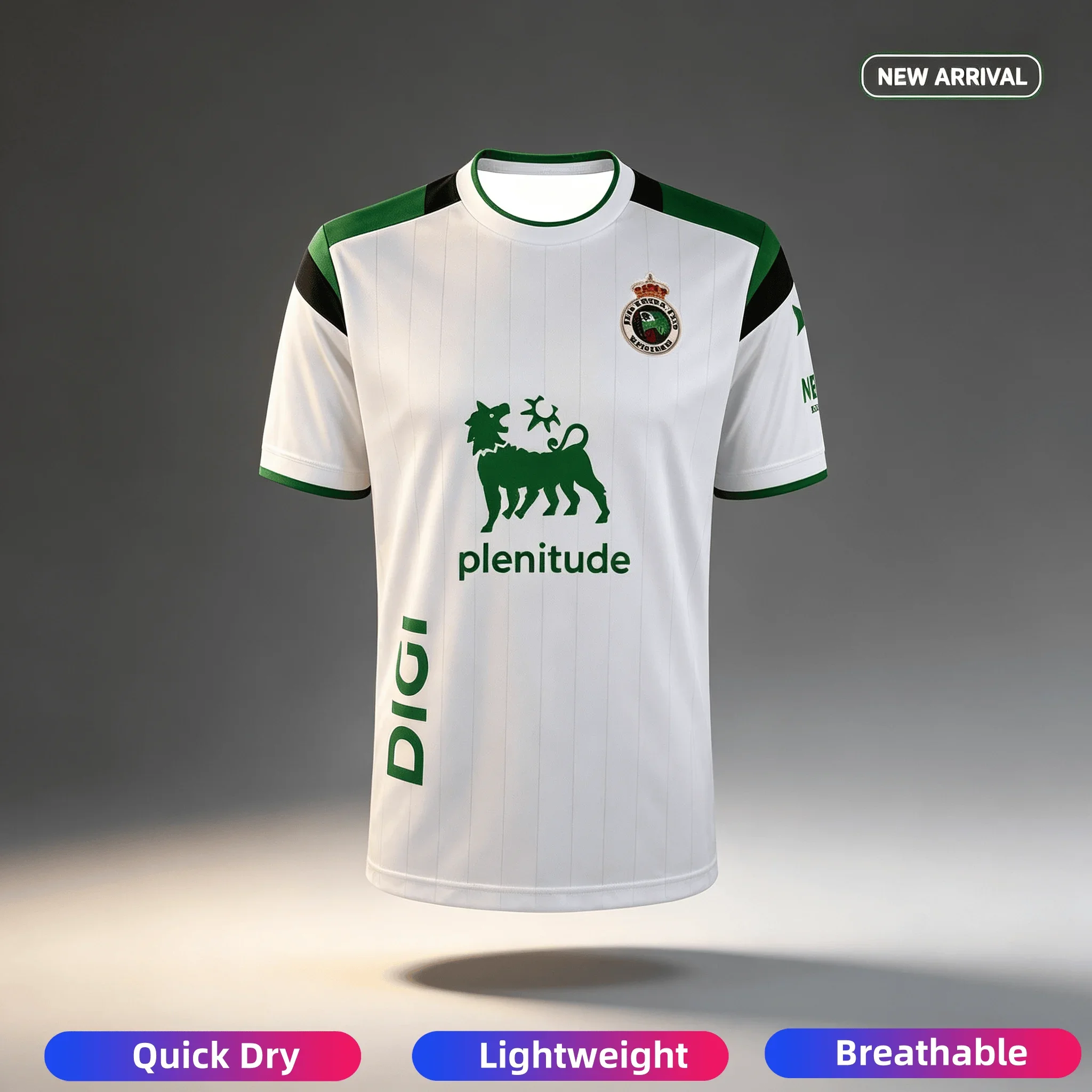 26-27 Heiß begehrtes Unisex-Racing-Santander-Heimtrikot, atmungsaktives, schnelltrocknendes Sommer-Fußballtrikot für Männer, Frauen, Familien und Kinder.