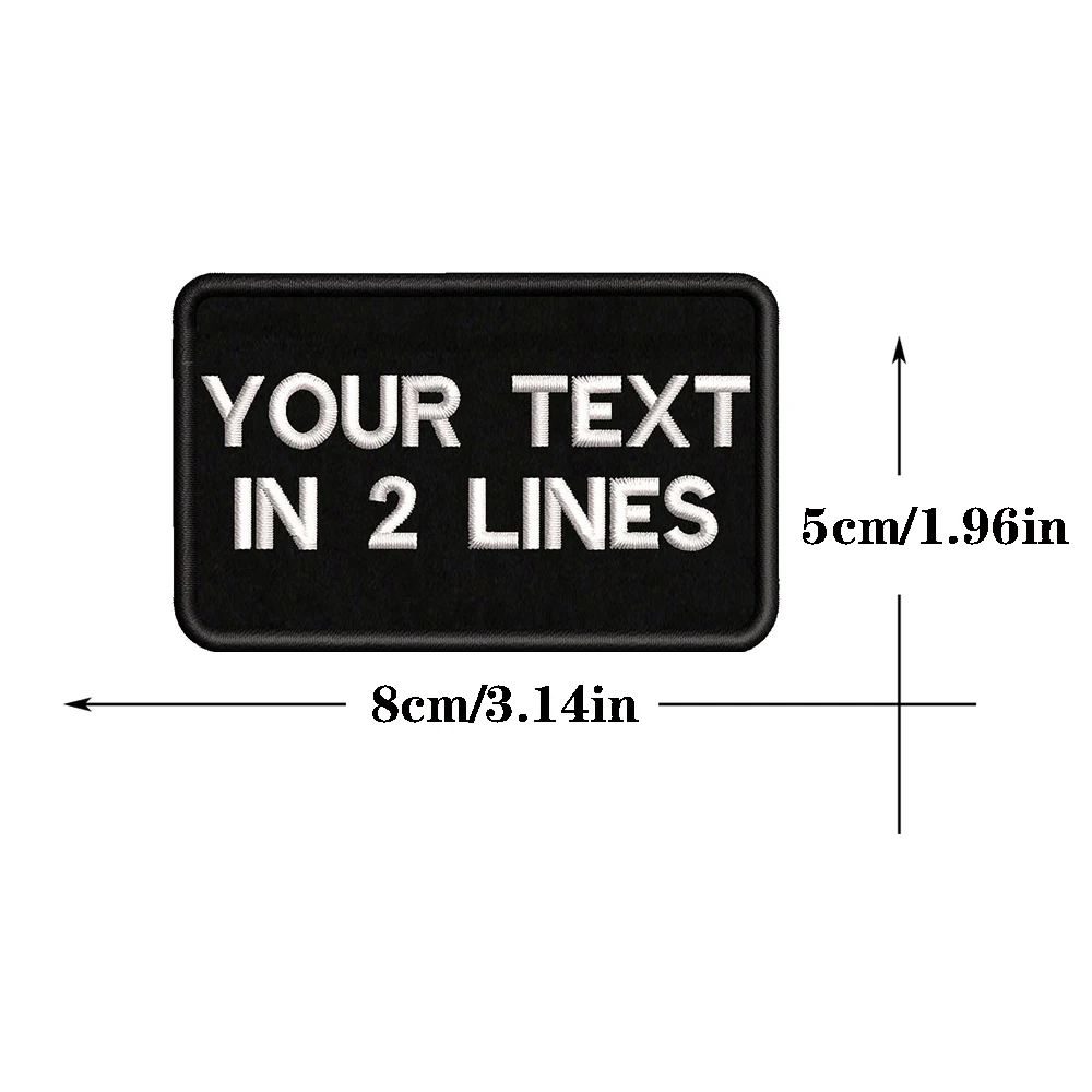 8X5cm haft nazwa własna łatka tekstowa naszywka naszywka na żelazko lub naszywki