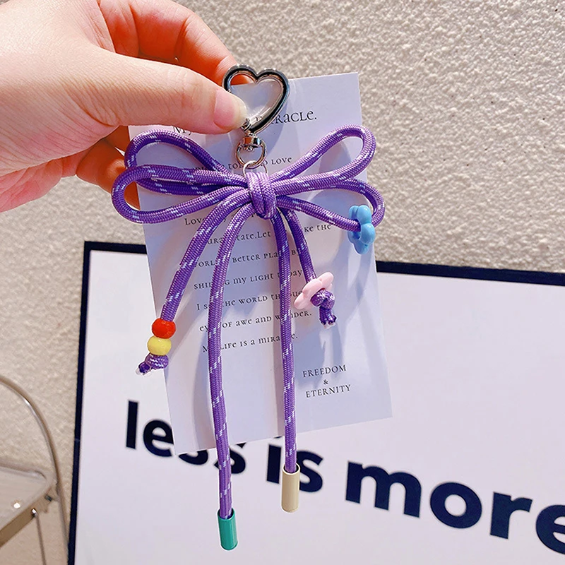 Porte-clés en ULtressée en nylon coloré, pendentif de mode de personnalité, fleur de conception créative