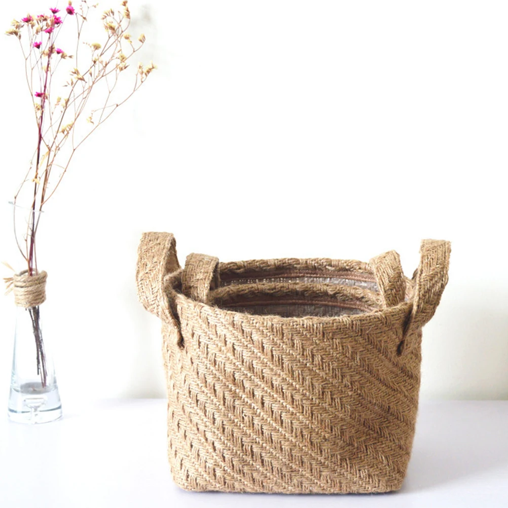 

cloth storage basket Closet Organizer Cube toy storage bin woven linen storage box