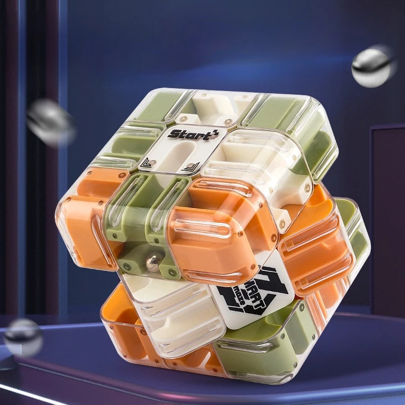 3D Marble Cube Maze Puzzle for Parent Child Competition Stress Relief Brain Teaser Game Enhancing Logical Thinking Adults