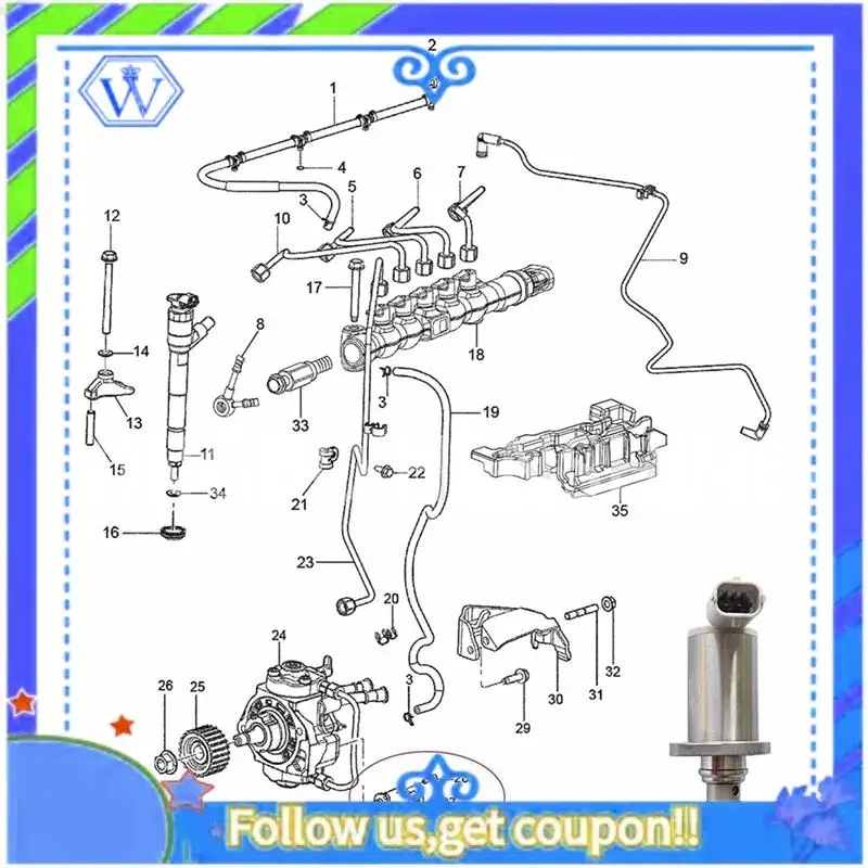 M46K-مجموعة صمامات التحكم بالشفط لمضخة الوقود SCV 55493549 55593780 لـ Colorado GM CC Canyonn 2.8L L4 Autoparts SCV