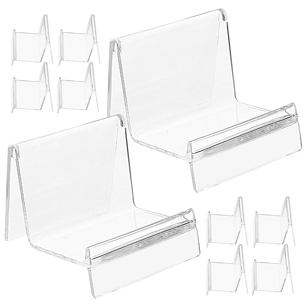 

20pcs Wallet Display Rack Transparent Desktop Organizer Storage For Women Business Cards Holder Earring Stand Closet Purse