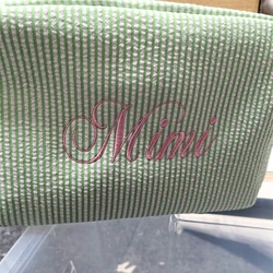 Cosmetic Bag Personalized Name Women's Birthday Gift Travelling Toiletry Bag Cotton Wedding Bride Gift Bag with Embroidered Name