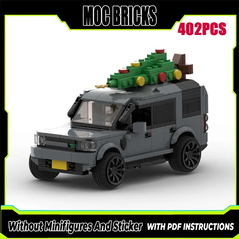 Moc-compatibel sportwagenmodel Kerstboom pick-up technologie modulaire bouwsteen cadeau Kerstspeelgoed DIYset montage