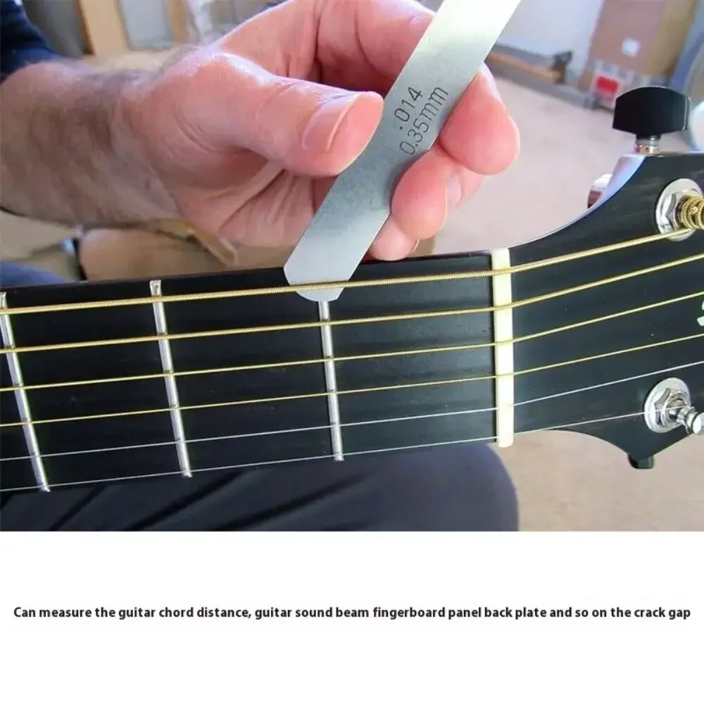 

Multifunctional String Distance Measuring Ruler Set Folk Guitar String Height Gap Ruler Guitar Measuring Tool
