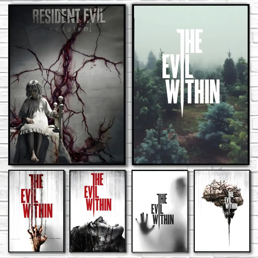 Spiel The Evil Within Poster Hochwertige Wandkunst für Zuhause, Büro, Schlafzimmer, Wohnzimmer Perfekt