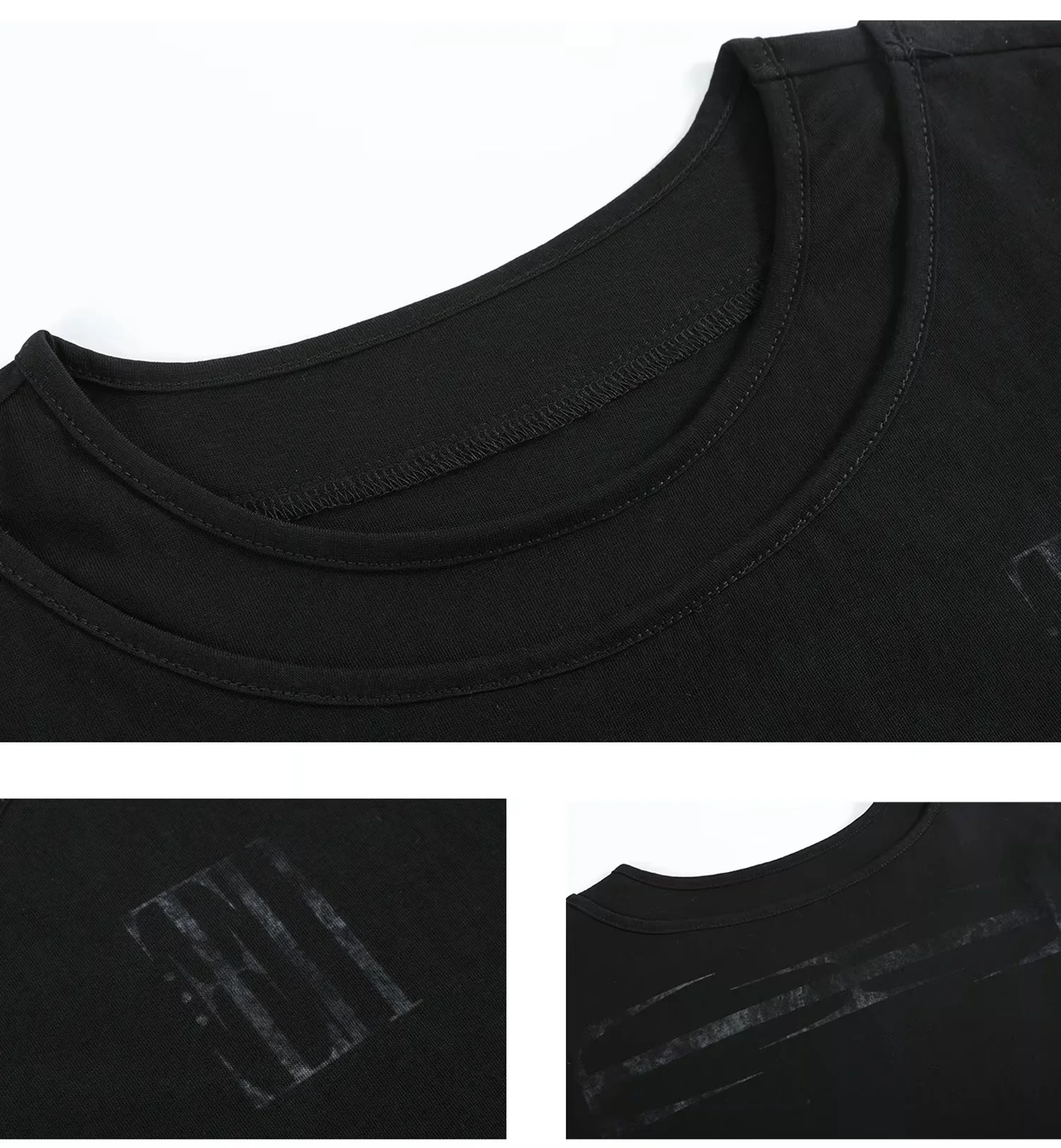 Y2K Schwarzes Langarm-Oberteil für Damen, Vintage-Stil mit seitlichen Knöpfen, asymmetrischem Saum, lässige Gothic-Bluse, schmal geschnitten, ästhetische Streetwear – Detail 10