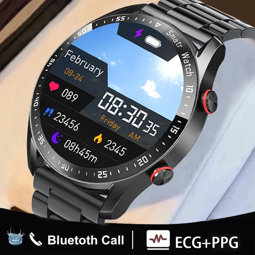 Reloj inteligente HW20 ECG + PPG con llamadas Bluetooth 2022, reloj deportivo completamente táctil para hombres, rastreador de salud, reloj inteligente resistente al agua para Android IOS
