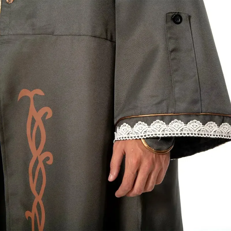 هاني 2025 دمبلدور رداء زي الهالوين التأثيري مع قبعة شعر مستعار مجموعة كاملة للرجال البالغين ☆ ★ ww