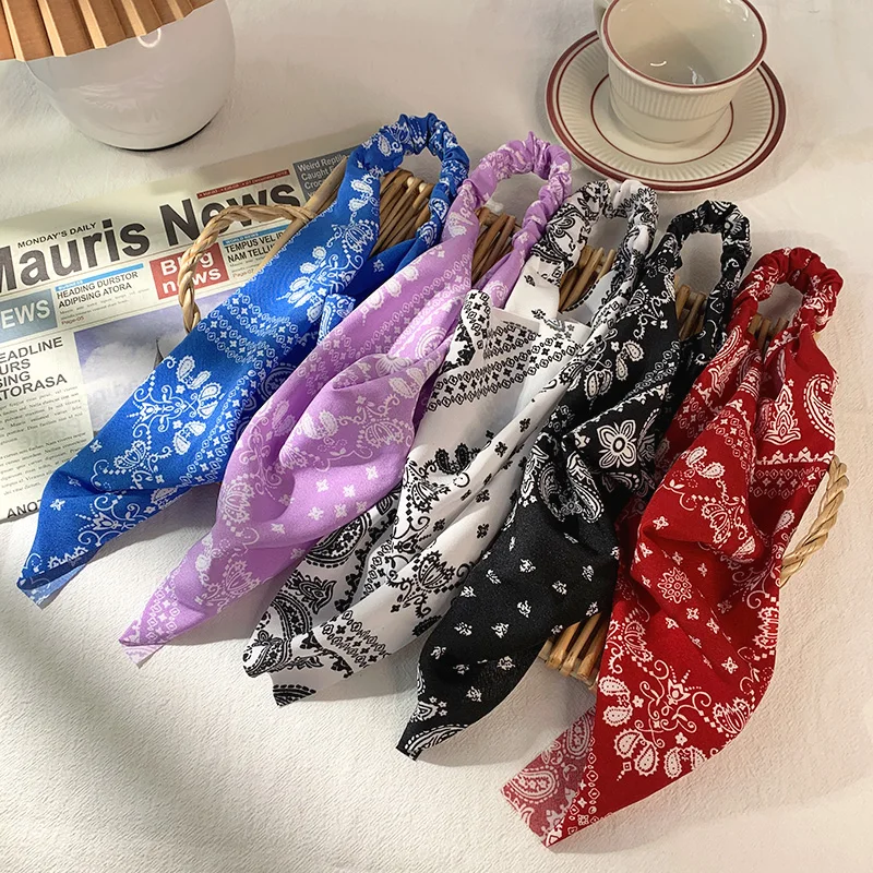 1pc Women's Fashion Paisley Print Headband, Sun Protection Sweat-Absorbing Elastic Headband, Suitable for Outdoor Sports, Street