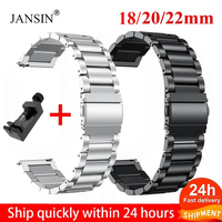 18mm 22mm 20mm Watch Band For Samsung Galaxy Watch 7/6/5/4/3 40mm 44mm S3 Active2 Huawei Watch GT4 GT3 Gt2e Stainless Steel Band