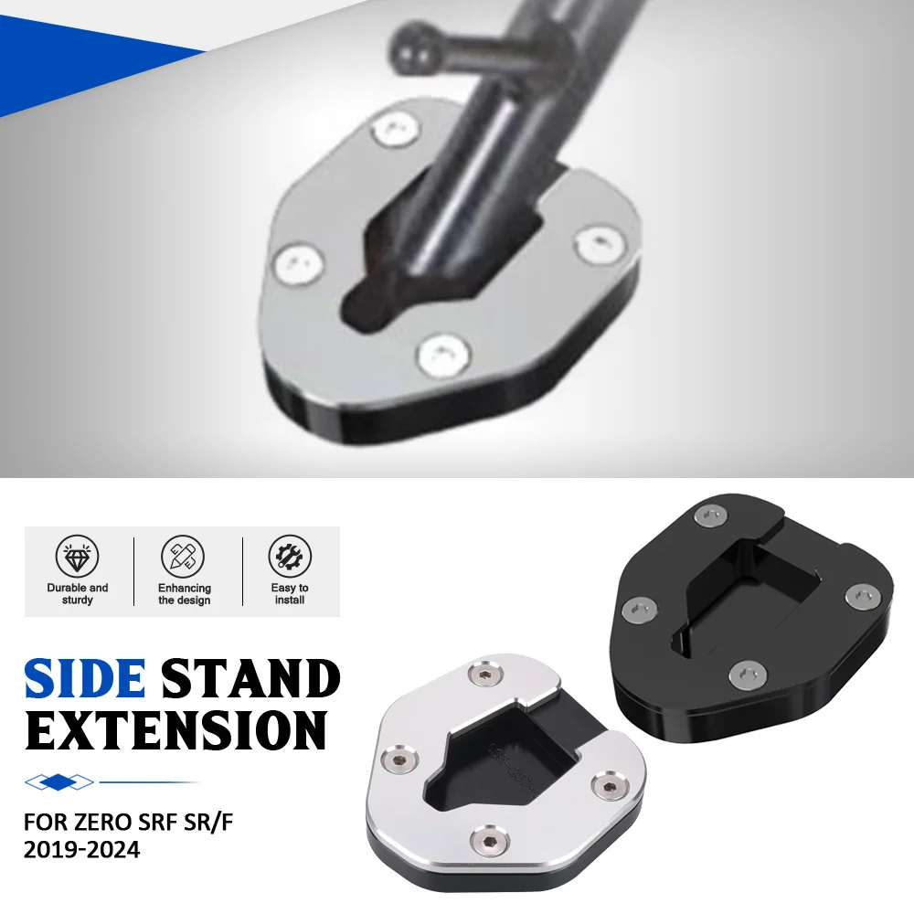 

For Zero SR SRF 2019-2020-2021-2022-2023-2024 Motorcycle Kickstand Extender Foot Side Stand Extension Foot Pad Support Plate